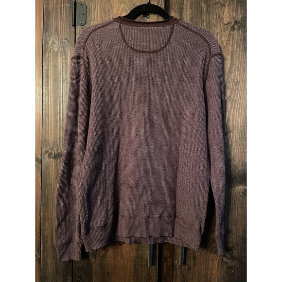 Tommy Bahama Sz L Maroon V Neck Sweater Pullover Style Long Sleeve - Picture 3 of 5
